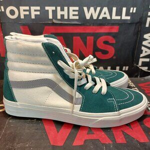 Vans Men's 9/Women's 10.5 Sk8-Hi Green/True White